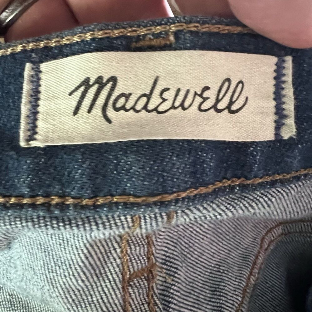 Madewell The Perfect Vintage Wide Leg Blue Denim Jeans Pants Women's 28T (28x34) - Picture 10 of 12